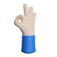 gesto de la mano bien png