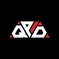 QPD triangle letter logo design with triangle shape. QPD triangle logo design monogram. QPD triangle vector logo template with red color. QPD triangular logo Simple, Elegant, and Luxurious Logo. QPD