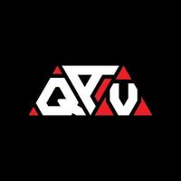 QAV triangle letter logo design with triangle shape. QAV triangle logo design monogram. QAV triangle vector logo template with red color. QAV triangular logo Simple, Elegant, and Luxurious Logo. QAV
