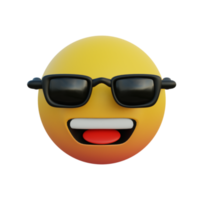 emoticon de rosto rindo usando óculos escuros png