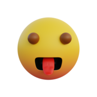 hånande ansikte emoticon sticker ut tungan png