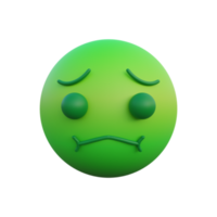 Emoticon con cara de nauseas png