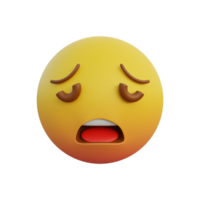 espressione di emoticon faccia stanca png