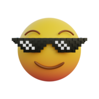 sorriso emoticon usando óculos escuros como um chefe png