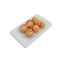 ícones de comida 3D takoyaki png