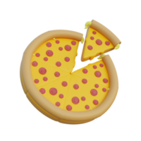 Pacchetto della pizza delle icone dell'alimento 3d