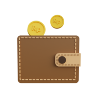 Indonesian coin rupiah money in wallet png