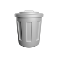 Silver Trash Can png