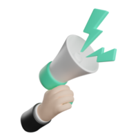 Hand Gesture Holding Speaker Megaphone png