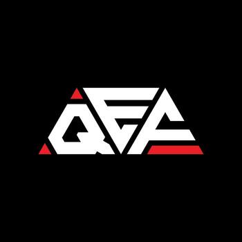 QEF triangle letter logo design with triangle shape. QEF triangle logo design monogram. QEF triangle vector logo template with red color. QEF triangular logo Simple, Elegant, and Luxurious Logo. QEF