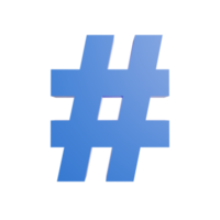 hashtag teken social media element png