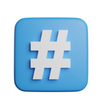 hashtag tecken sociala medier element png
