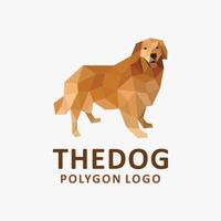 Dog low poly design vector