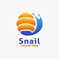 Creative snail logo design vector
