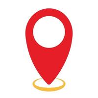 Red Map Pin Vector Icon Clipart Location Symbol