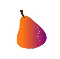 Abstract bright colorful pears. Hand drawn fruit background. vector