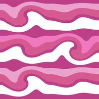 Pink psychedelic seamless pattern in retro 1970s style. vector