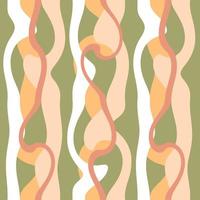Psychedelic seamless background with colorful wavy lines. vector