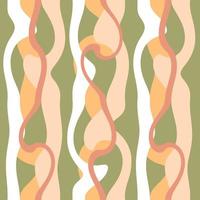 Psychedelic seamless background with colorful wavy lines. vector