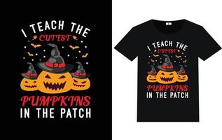 Trendy Halloween Typography and Graphic T shirt Design vector