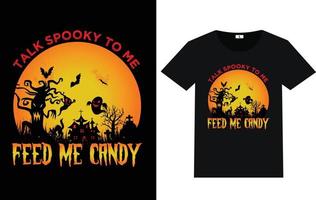 Talk spooky to me feed me candy vector