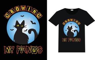 Trendy Halloween day typography and graphic t shirt design vector