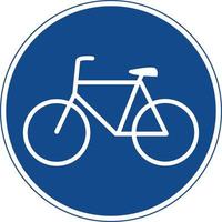 icono de carril bici. icono de carretera solo para bicicletas. símbolo de carril bici. carril de bicicletas solo señal de tráfico. vector