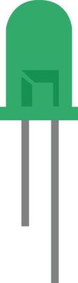 green led icon on white background. led sign. light emitting diode. flat style. LED.