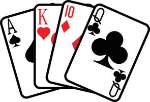 Playing card icon on white background. flat style. Playing poker cards for your web site design, logo, app, UI. game cards symbol. poker card sign.