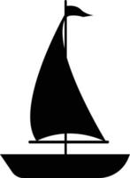 sailboat icon on white background. flat style. sailboat icon for your web site design, logo, app, UI. boat sign. vector