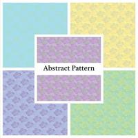 Abstract pattern 5 color set vector illustration for fabric, cover, background, card.