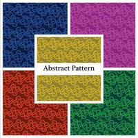 Abstract pattern 5 color set vector illustration for fabric, cover, background, card.