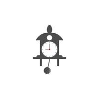 Clock icon logo design vector