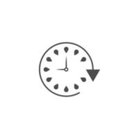 Clock icon logo design vector