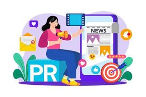 Public Relations Illustration concept on white background vector