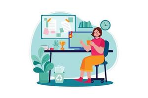 Decorate your workspace from home vector