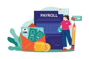 Payroll Manager Illustration concept on white background vector