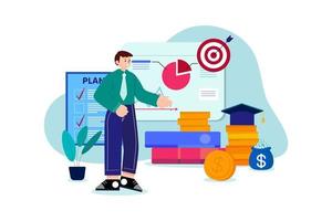 Business Education Illustration concept on white background vector