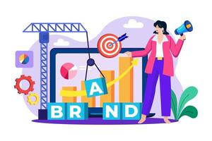 Brand Manager Illustration concept on white background vector