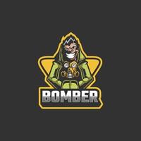 Illustration vector graphic of Bomber, good for logo design