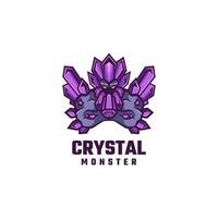 gráfico vectorial ilustrativo del monstruo de cristal, bueno para el diseño del logotipo vector