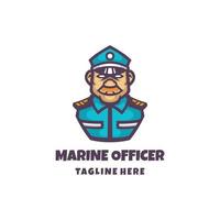 gráfico vectorial ilustrativo del oficial marino, bueno para el diseño del logotipo vector
