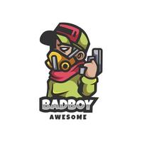 Illustration vector graphic of Badboy, good for logo design