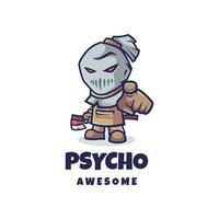 Illustration vector graphic of Psycho, good for logo design