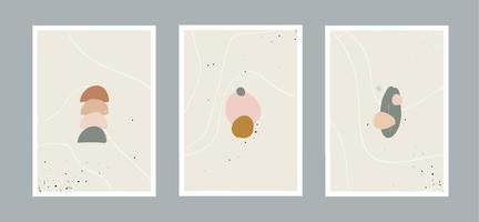 estética abstracta minimalista moderna. colección de arte contemporáneo para la decoración de paredes, postales, pancartas o portadas de folletos. diseño vectorial vector