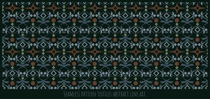 Seamless pattern textiles abstract line art