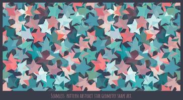 Seamless  pattern abstract star geometry shape art vector