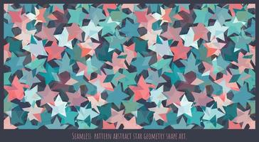 Seamless  pattern abstract star geometry shape art vector