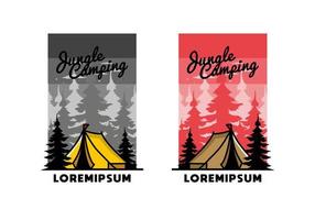 Big camping tent illustration design vector