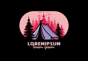 Big camping tent illustration design vector